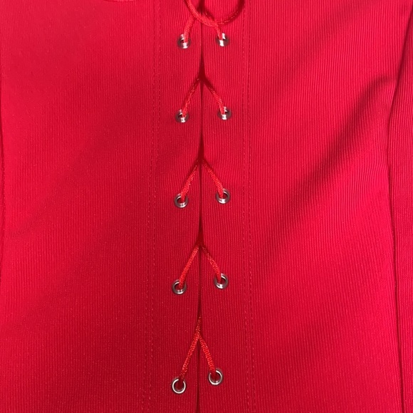 COPY - Awesome Wear Red Classy Front Tie-Up Vest Size 1XL - Picture 7 of 7